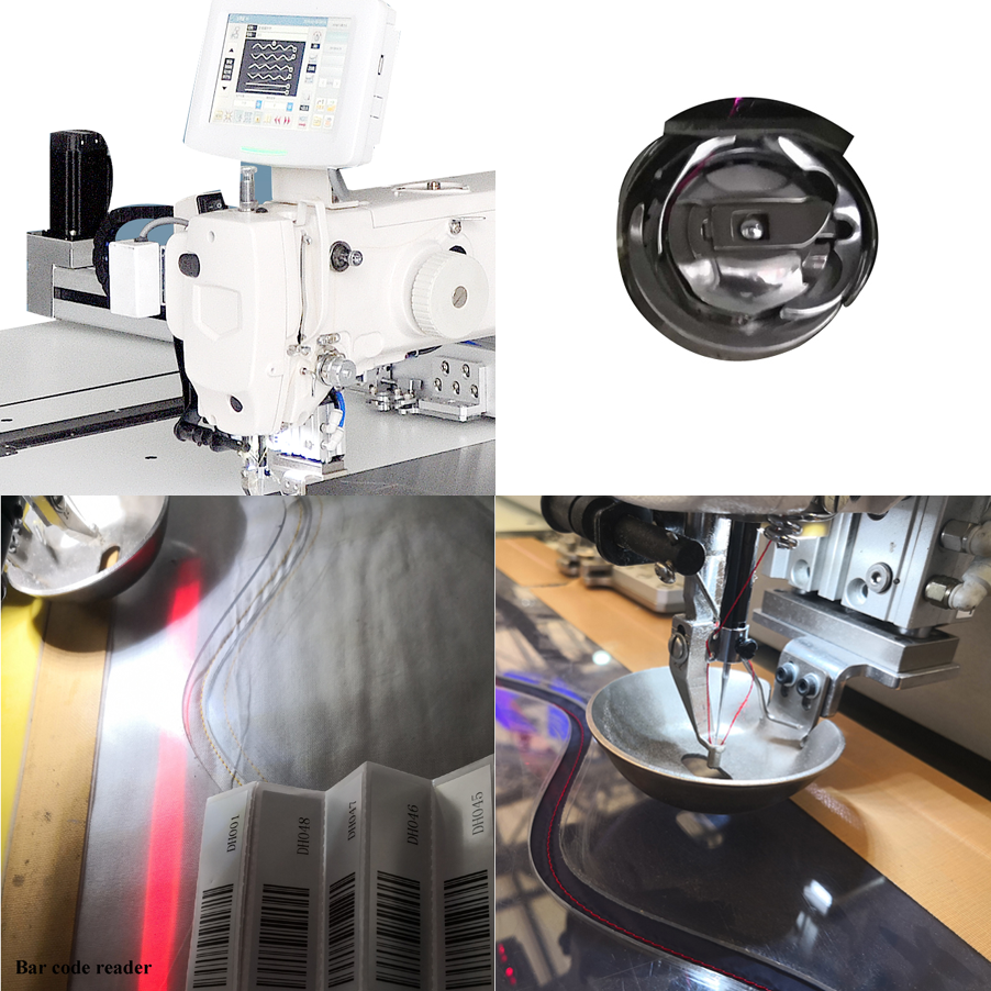 machine à motifs contrôlée par ordinateur à tête divisée